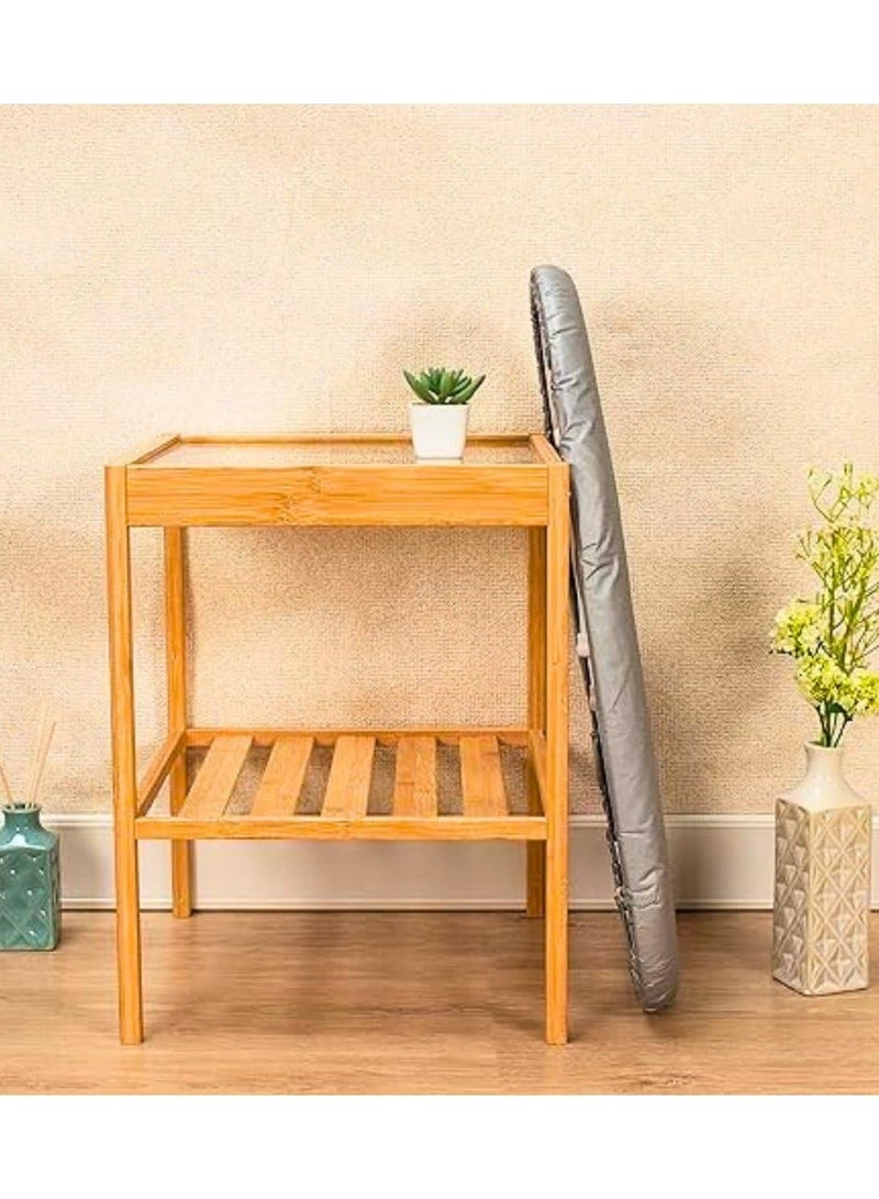 طاولة كي على سطح الطاولة، طاولة كي محمولة قابلة للطي ، محطة كي صغيرة موفرة للمساحة للمنزل والسفر بغطاء مقاوم للحرارة بالوان عشوائية - Image 4